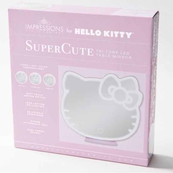 Hello Kitty Super Cute Tri-Tone Table Mirror - Picture 3 of 7